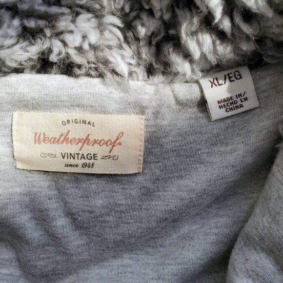 Weatherproof Vintage Ladies' Cozy Sherpa Teddybear Pullover Jacket in Granite XL - Picture 13 of 16